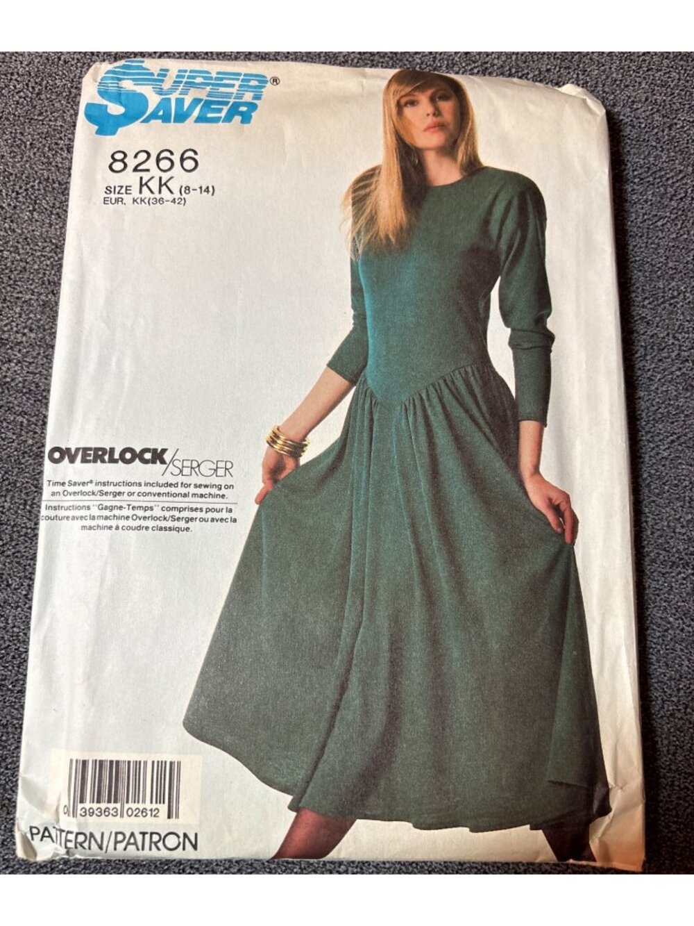 Super Saver 8266 Womens Dress Sewing Pattern Size 8 10 12 14 1987 Uncut